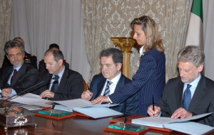 Franco Di Maria con il precedente Presidente del Consiglio dei Ministri, on. Romano Prodi.